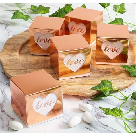 Rose Gold Favor Boxes 